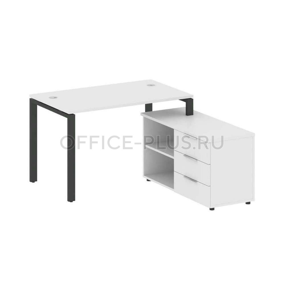 Стол рабочий Metal System Style на металлокаркасе с опорной тумбой БП.РС-СТС-2.2 Пр