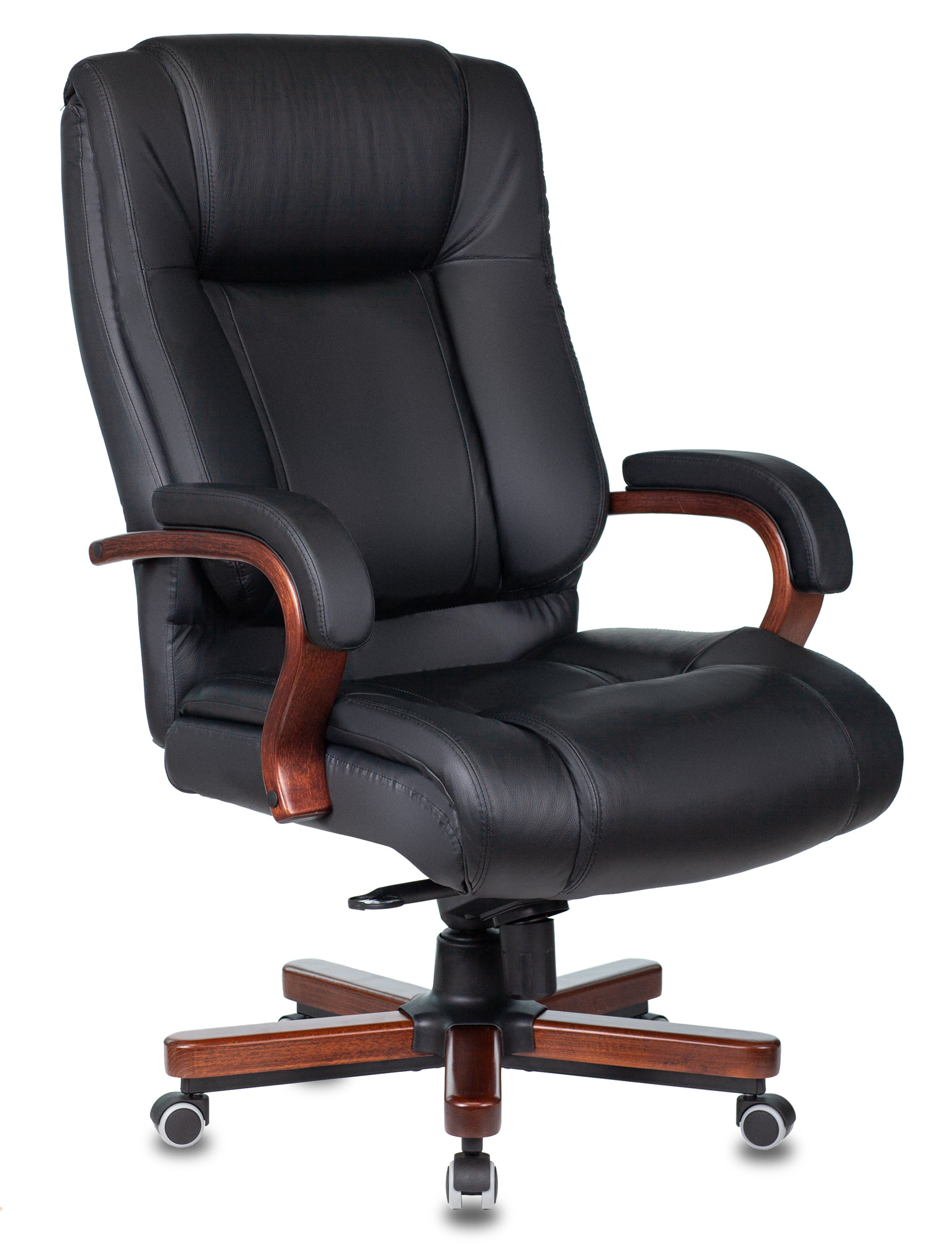 Кресло руководителя Бюрократ T-9925WALNUT кожа