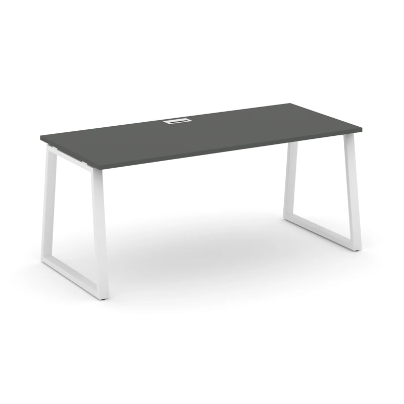 Стол руководителя на металлокаркасе (АО-60x30 белый) Style Project Direct SN-6T1.SR-013.M