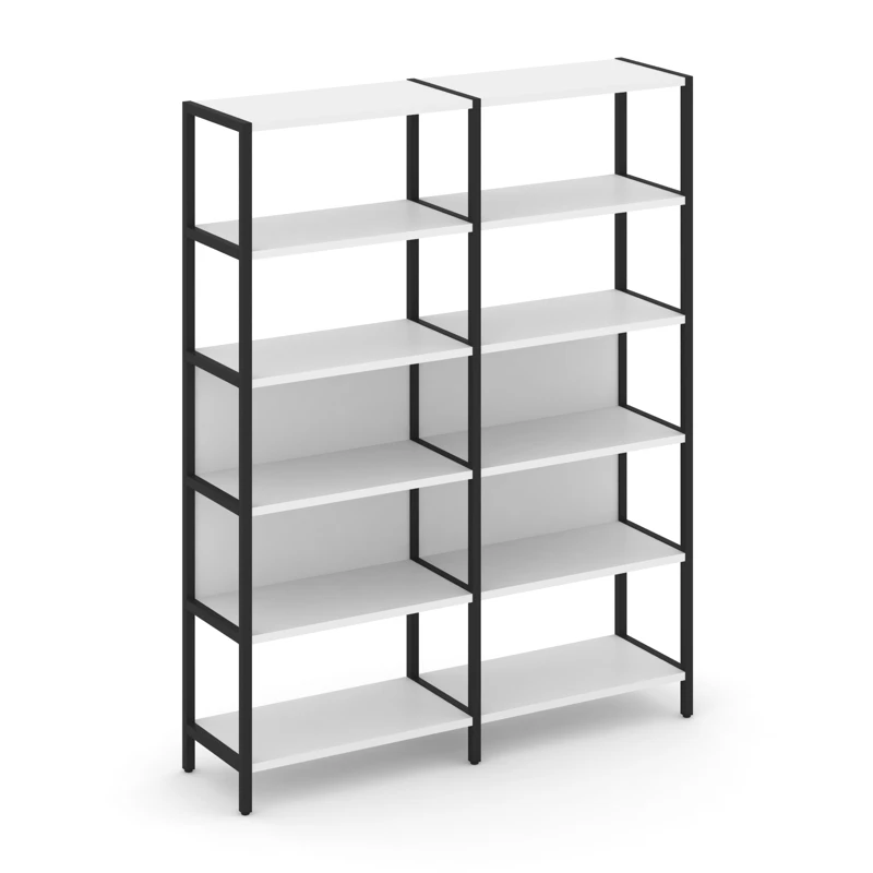 Двухсекционный стеллаж пятиярусный SHELF SYSTEM (металл черный) SN.STM-521