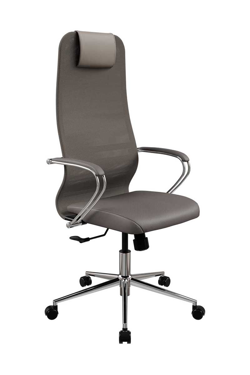 Кресло METTA ErgoLife SynchroSit 8 B1-9K - Сетка(X2)+ЭкоКожа(Экстра) хром