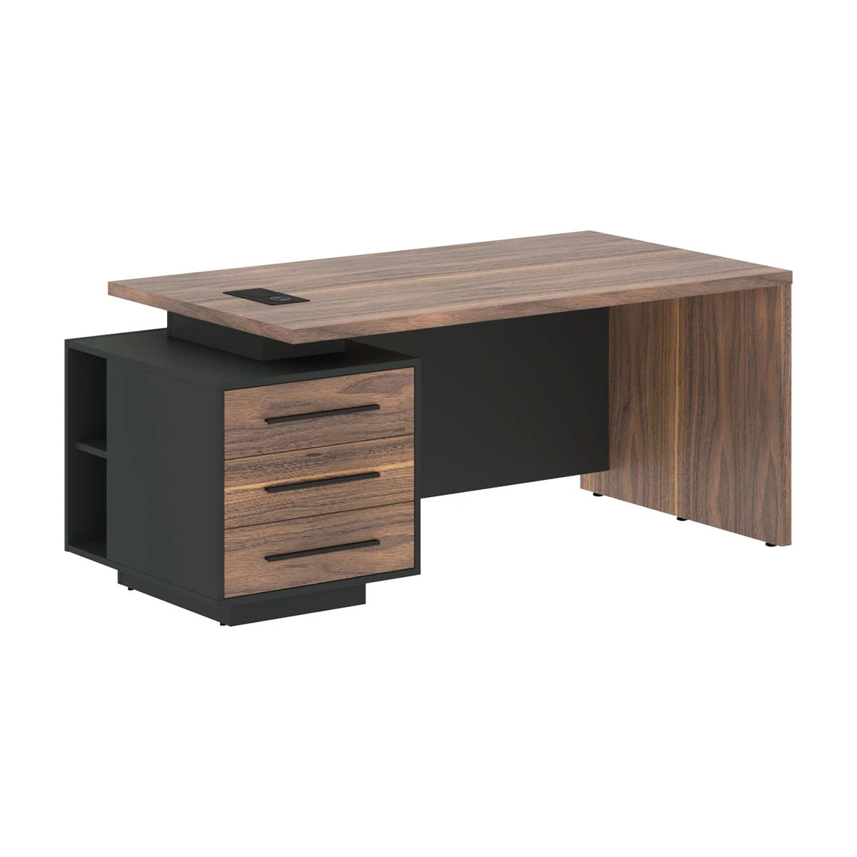 Стол руководителя с тумбой левый VELION VENEER VRCT 1890L