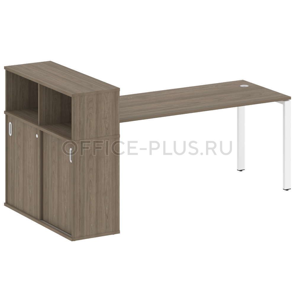 Стол рабочий Metal System Style на металлокаркасе с опорным шкафом-купе БП.РС-СШК-3.5