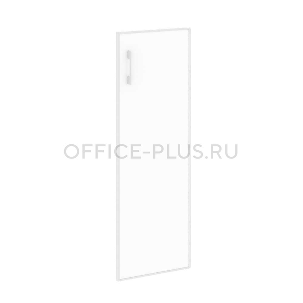 Дверь для шкафа стеклянная Yalta в раме, стекло-лакобель, LT.S2R (R) White/black