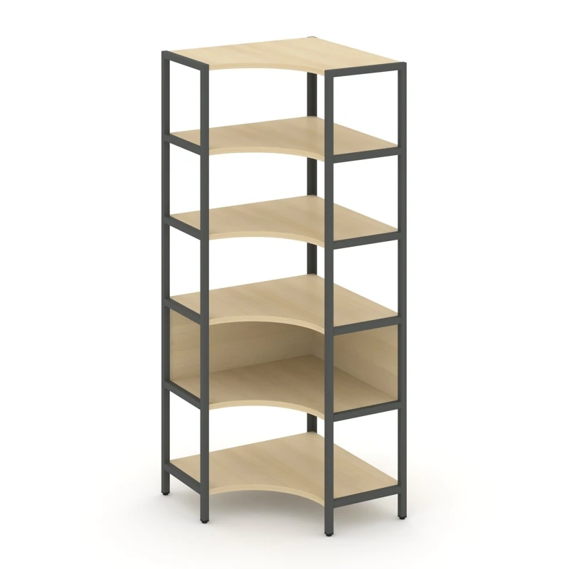 Односекционный угловой стеллаж пятиярусный SHELF SYSTEM (металл антрацит) SN.STMU-511