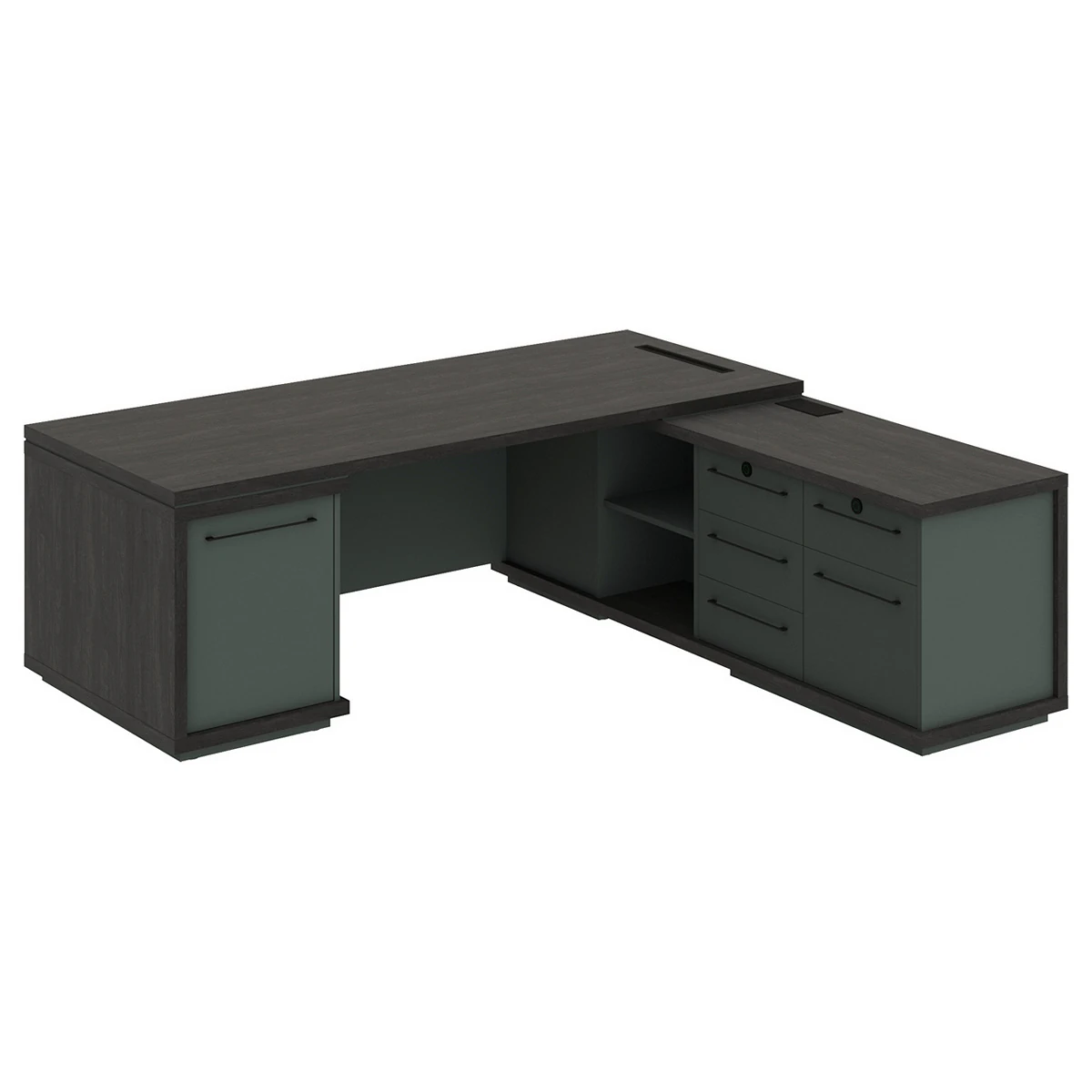 Стол руководителя (Компоновка №5) правый Greenwood G-220R + G-931 + G-932 + G-933