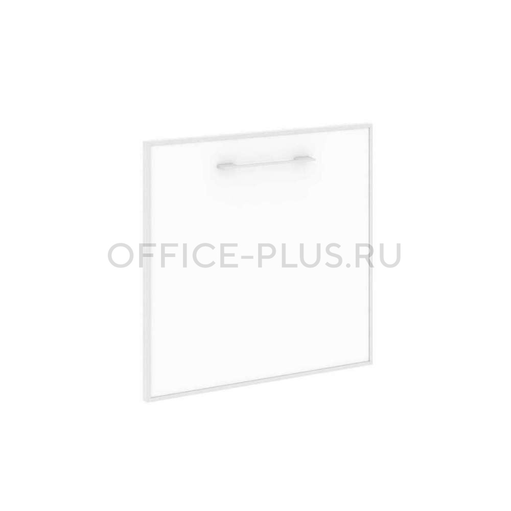 Дверь для шкафа стеклянная Yalta в раме, стекло-лакобель, LT.S4R (R) White/Black