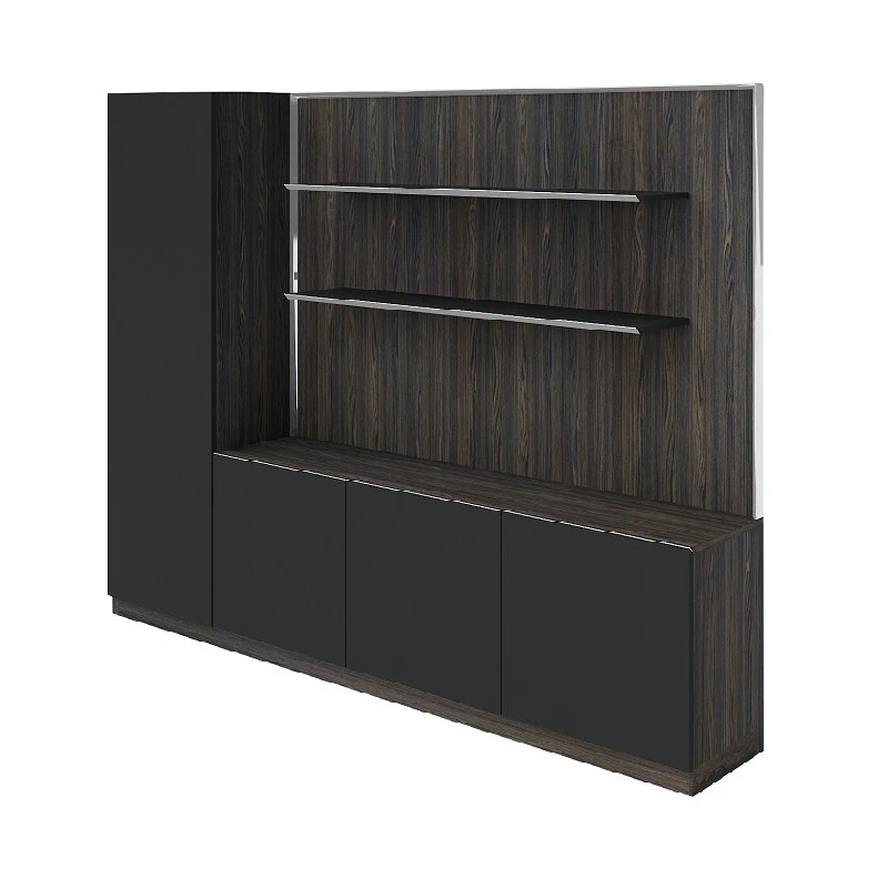 Шкаф высокий с открытыми полками и гардеробом Ares Lux WNS2118W