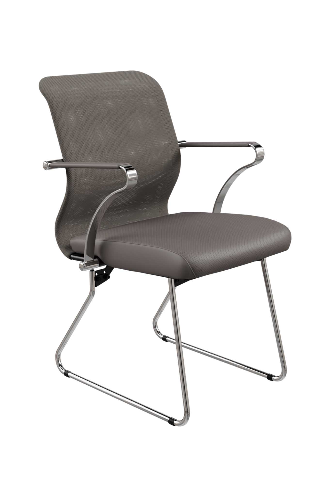 Кресло METTA ErgoLife S 8 M4-9K - Сетка(X2)+ЭкоКожа(Экстра) хром