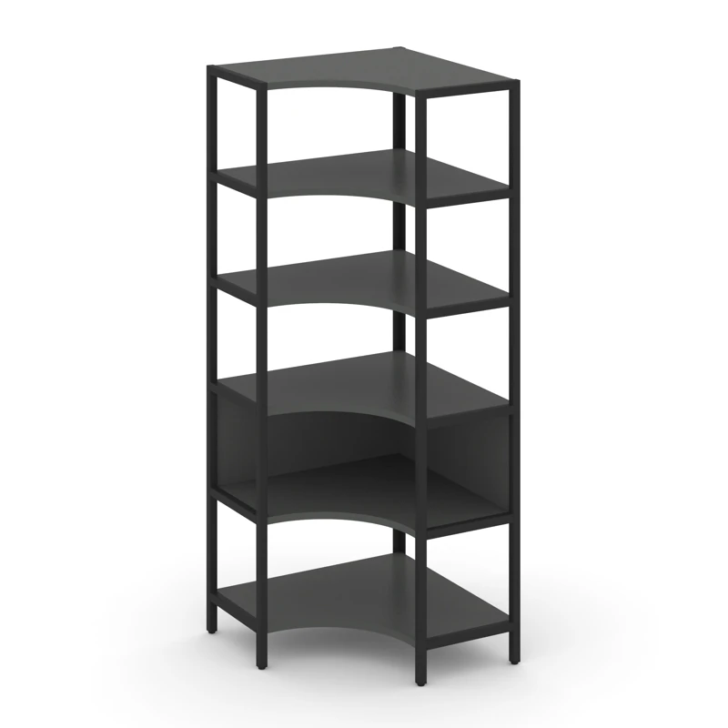 Односекционный угловой стеллаж пятиярусный SHELF SYSTEM (металл черный) SN.STMU-511