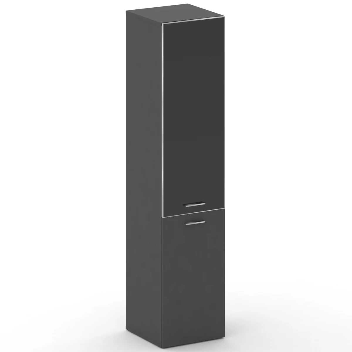 Шкаф высокий пенал для документов правый Fresco FRU.SU-101 (R) black