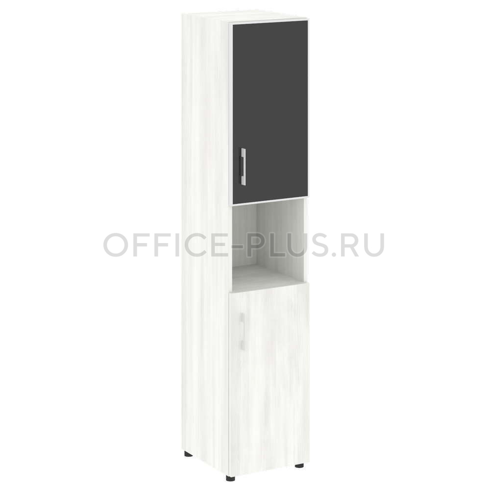 Шкаф пенал высокий Yalta LT.SU-1.4R R White/Black