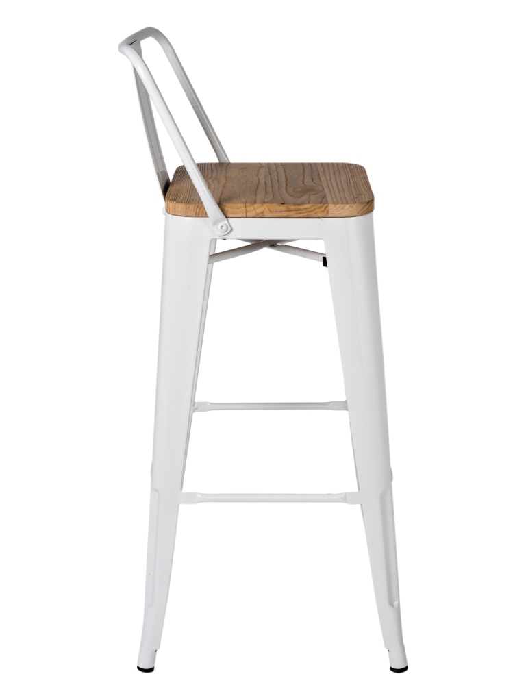 Стул барный Stool Group Tolix Wood со спинкой дерево
