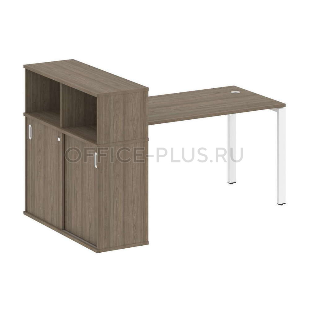 Стол рабочий Metal System Style на металлокаркасе с опорным шкафом-купе БП.РС-СШК-3.3