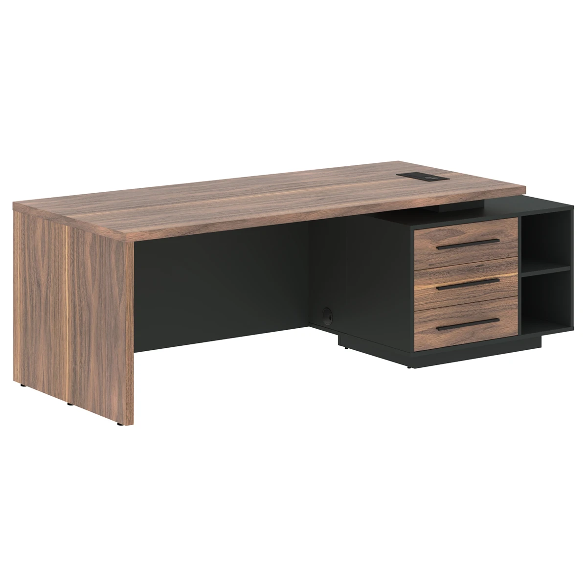 Стол руководителя с тумбой правый VELION VENEER VRCT 2390R