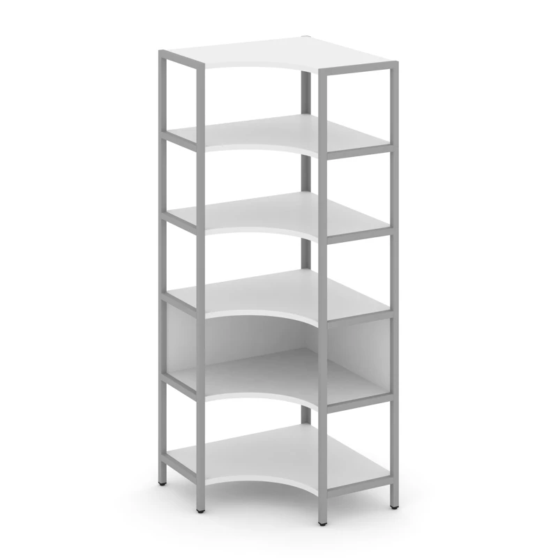 Односекционный угловой стеллаж пятиярусный Shelf System (металл серый) SN.STMU-511