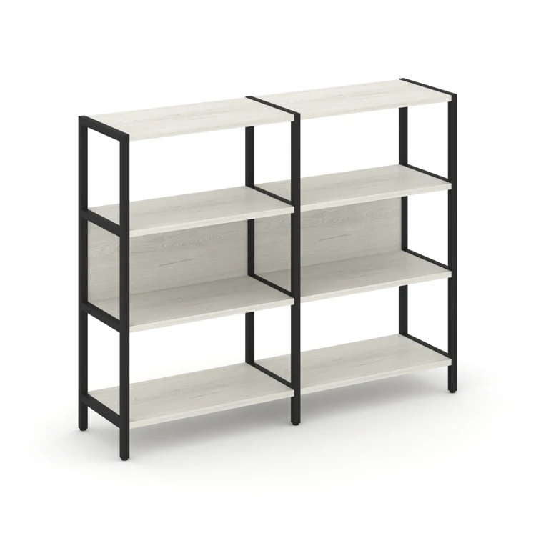 Двухсекционный стеллаж трехярусный SHELF SYSTEM (металл черный) SN.STM-321