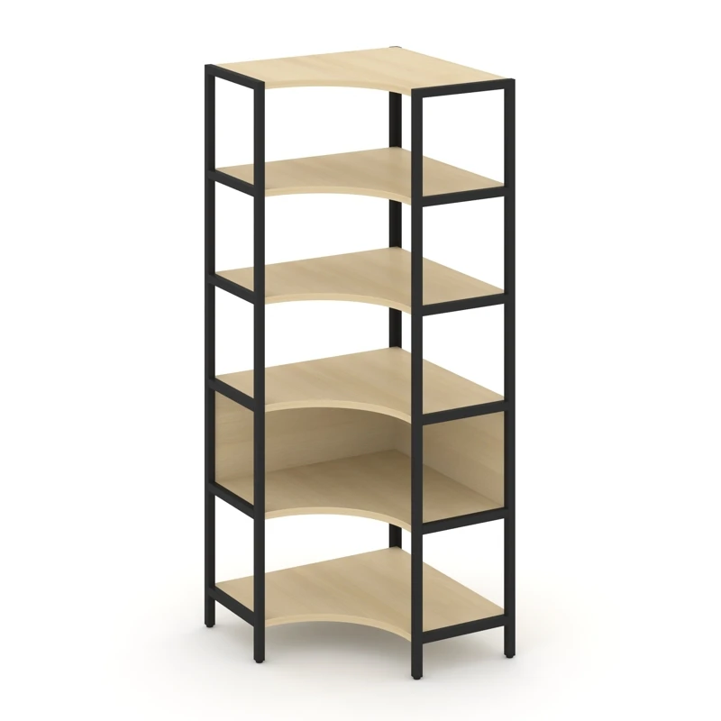 Односекционный угловой стеллаж пятиярусный SHELF SYSTEM (металл черный) SN.STMU-511
