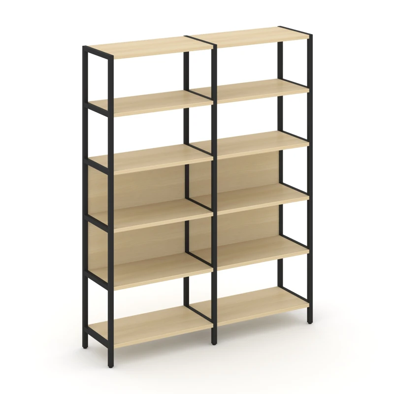 Двухсекционный стеллаж пятиярусный SHELF SYSTEM (металл черный) SN.STM-521