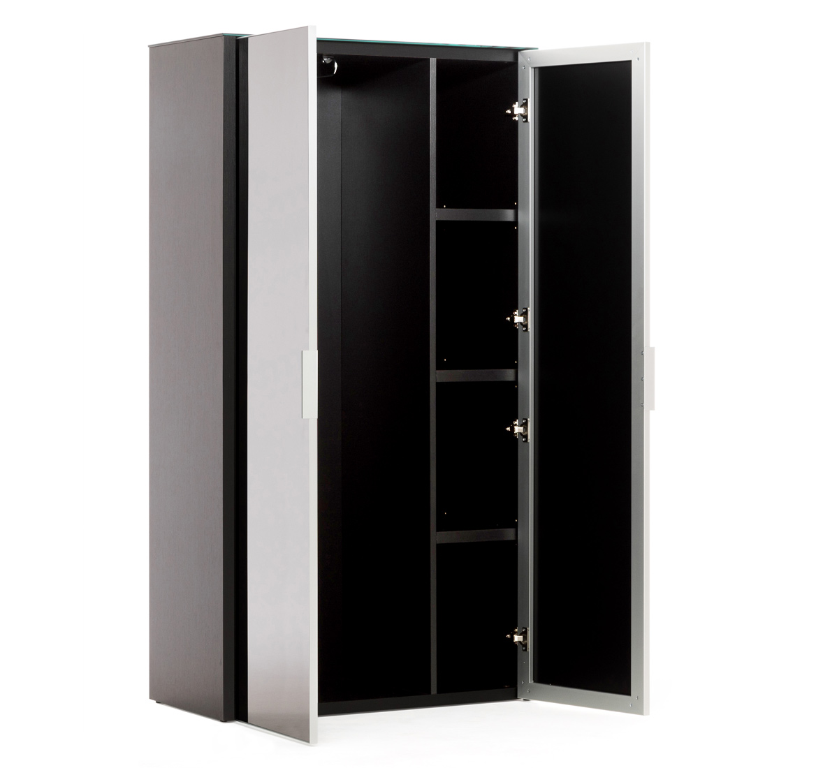 Шкаф для одежды Ancona LIB2/899 + LIBSH/899 BLACK GLASS