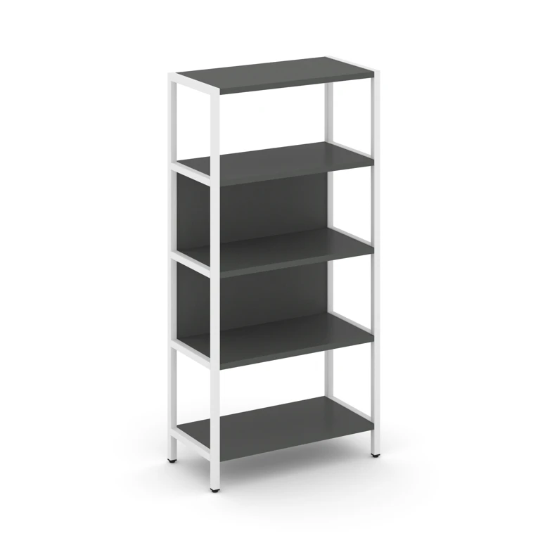Односекционный стеллаж четырехярусный Shelf System (металл белый) SN.STM-411