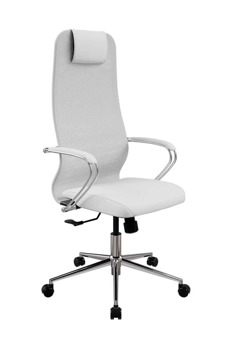 Кресло METTA ErgoLife SynchroSit 8 B1-9K - Сетка(X2)+ЭкоКожа(Экстра) хром