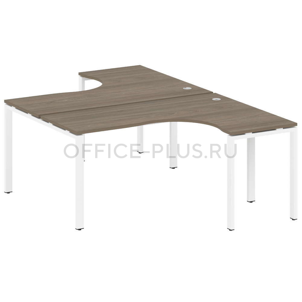 Рабочая станция 2 места Metal System Style на металлокаркасе БП.РАС-СА-2.4