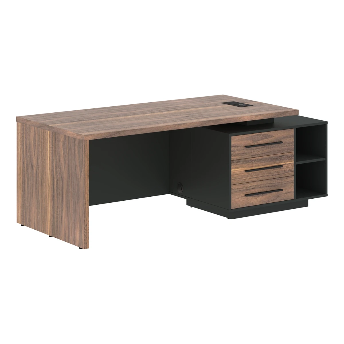 Стол руководителя с тумбой правый VELION VENEER VRCT 2190R