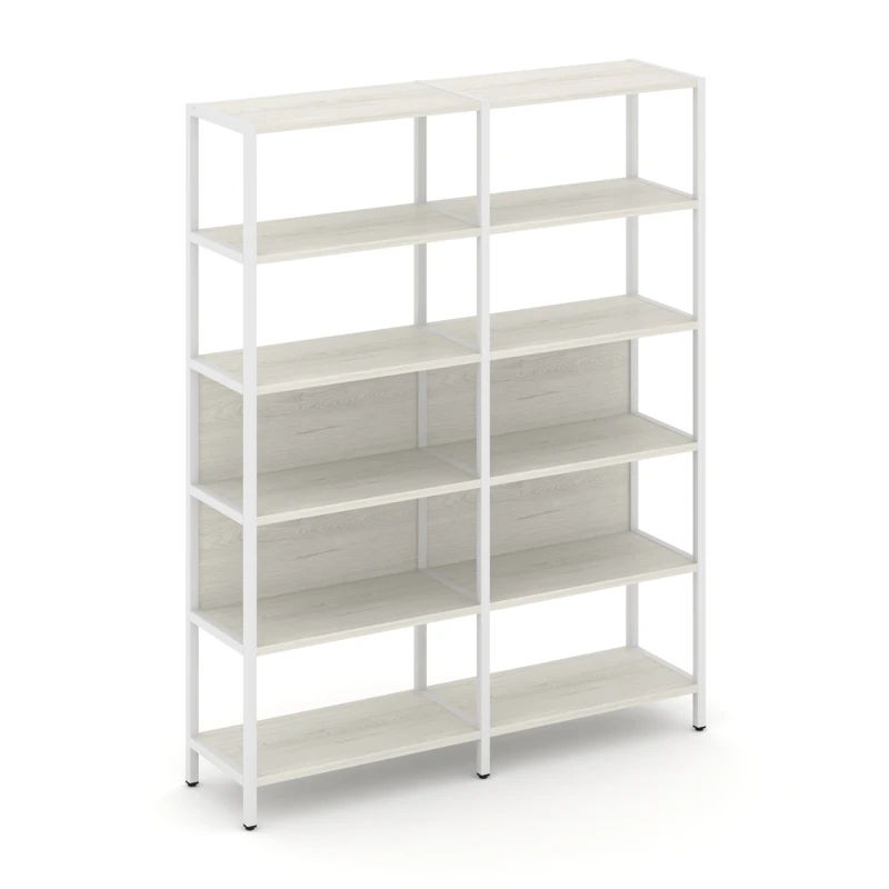 Двухсекционный стеллаж пятиярусный Shelf System (металл белый) SN.STM-521