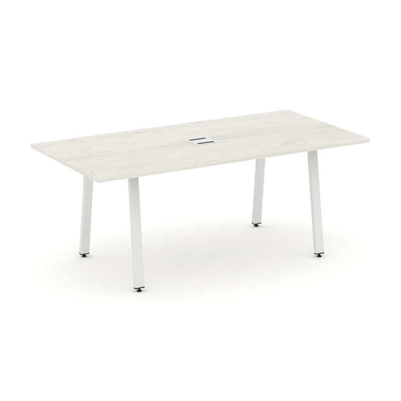 Стол для переговоров на металлокаркасе (А-60x30 белый) Style Project Direct SN-6A.SPRG-198