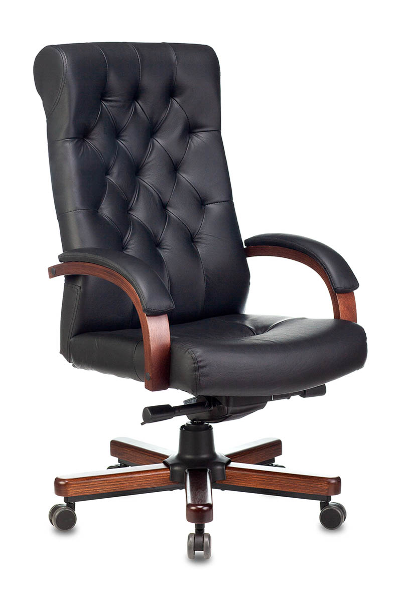 Кресло руководителя Бюрократ T-9928WALNUT кожа