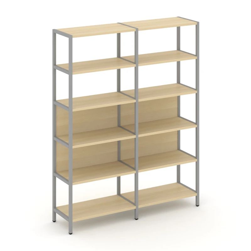Двухсекционный стеллаж пятиярусный Shelf System (металл серый) SN.STM-521