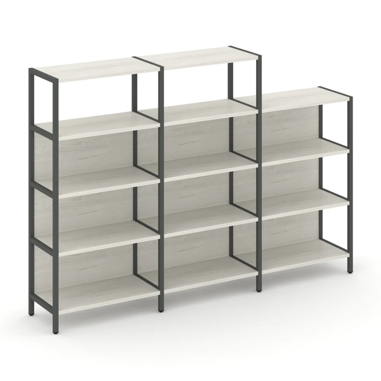 Трехсекционный стеллаж четырех/трехярусный SHELF SYSTEM (металл антрацит) SN.STM-432