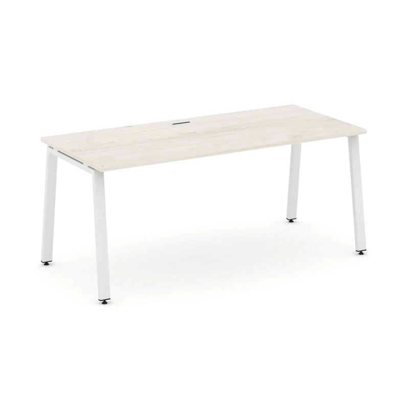 Стол руководителя на металлокаркасе (А-60x30 белый) Style Project Direct SN-6A.SR-024.M