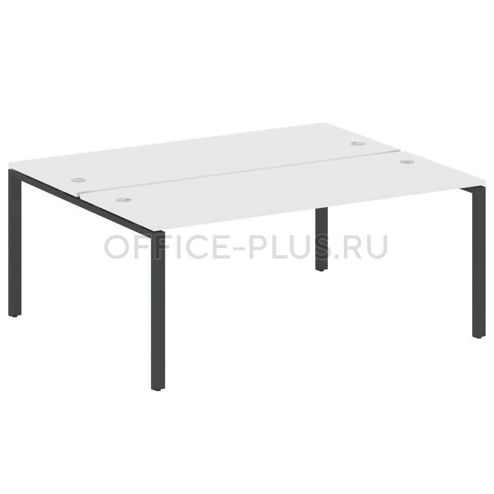 Рабочая станция 2 места Metal System Style на металлокаркасе БП.РАС-СП-2.5