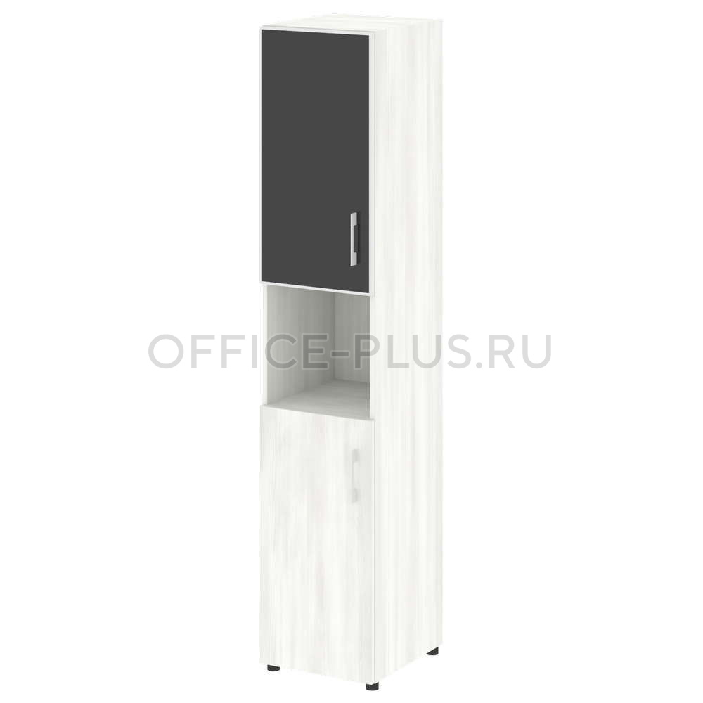 Шкаф пенал высокий Yalta LT.SU-1.4R L White/Black
