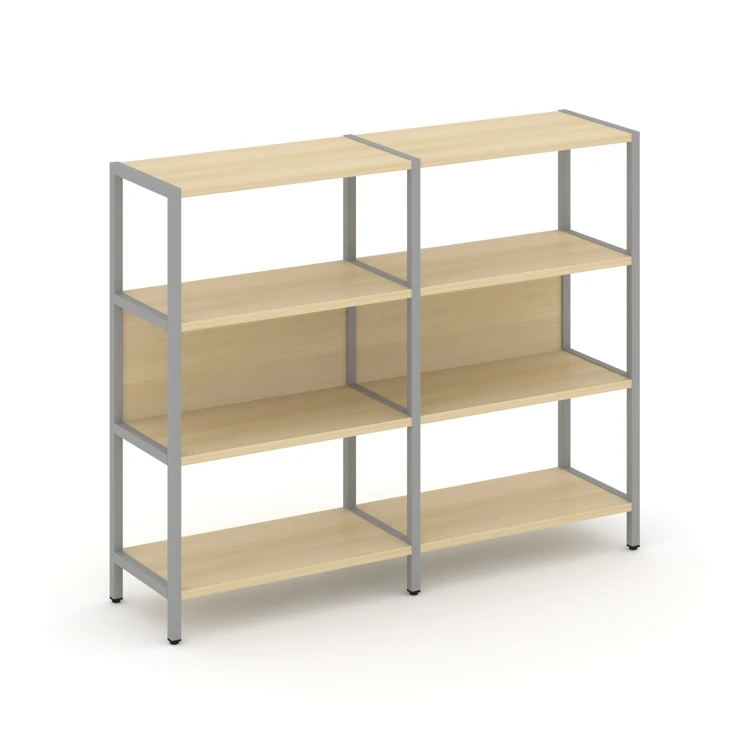 Двухсекционный стеллаж трехярусный Shelf System (металл серый) SN.STM-321