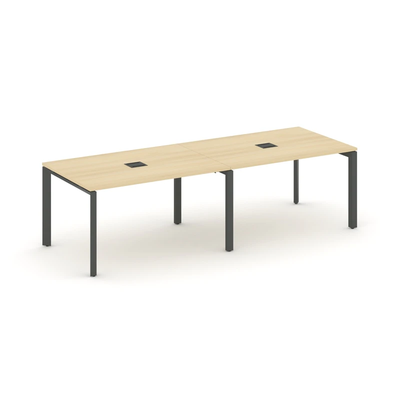 Стол для переговоров на металлокаркасе (П-59х59 антрацит) Style Project Next SN-59P.SPRG-014