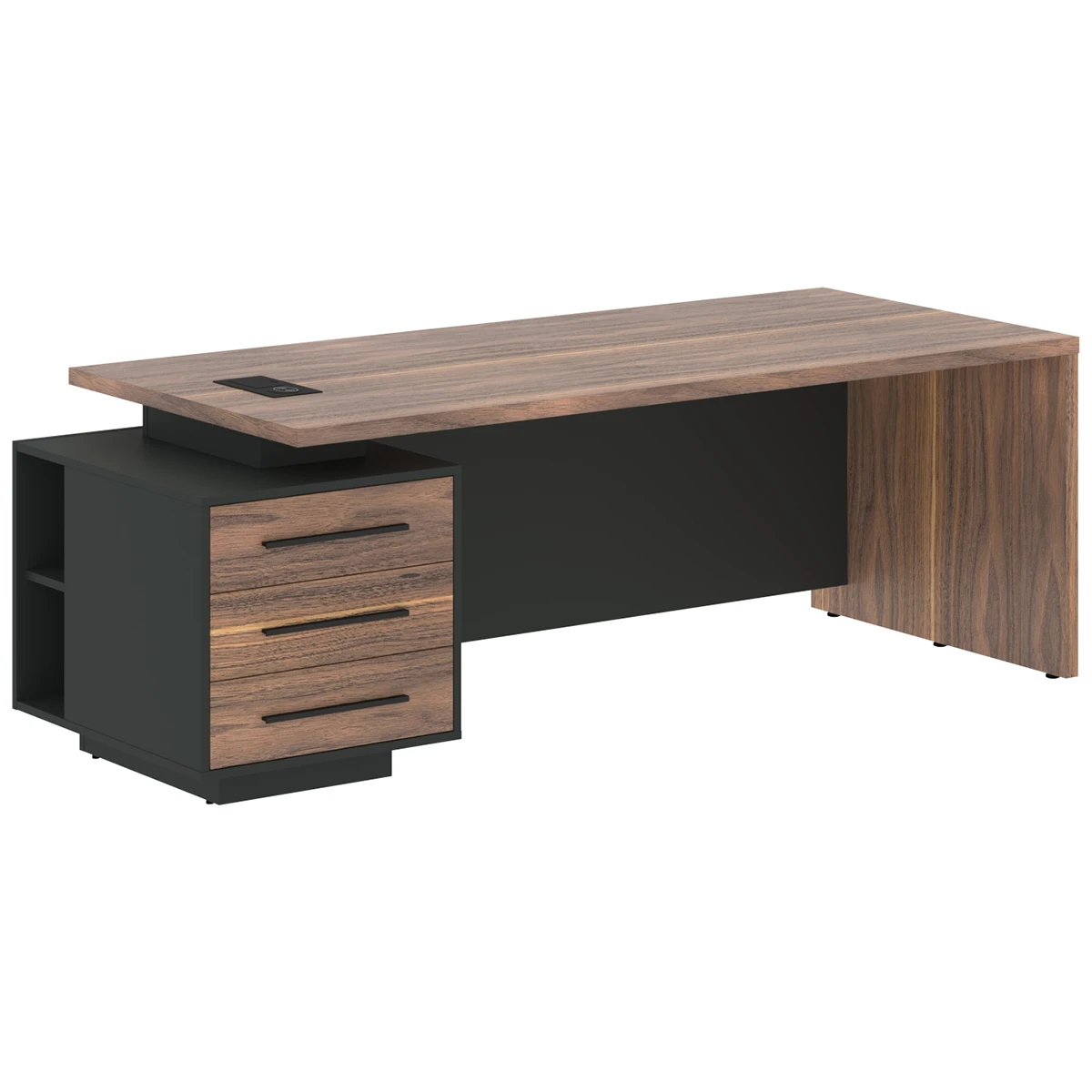 Стол руководителя с тумбой левый VELION VENEER VRCT 2290L