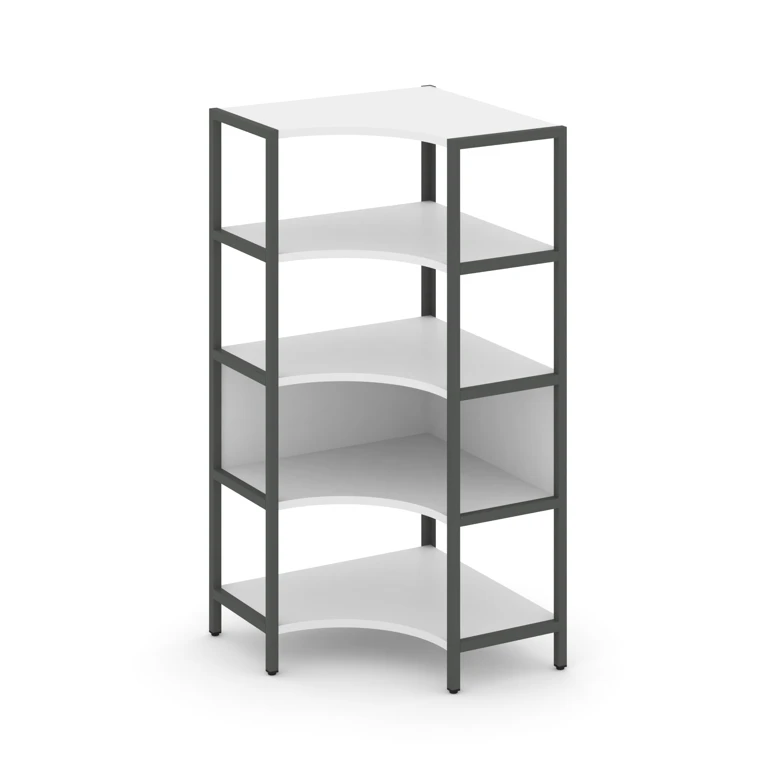 Односекционный угловой стеллаж четырехярусный SHELF SYSTEM (металл антрацит) SN.STMU-411