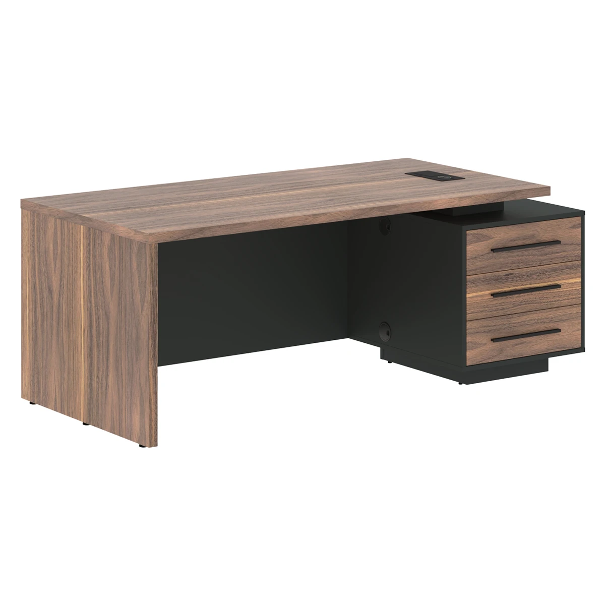 Стол руководителя с тумбой правый VELION VENEER VRCT 2090R