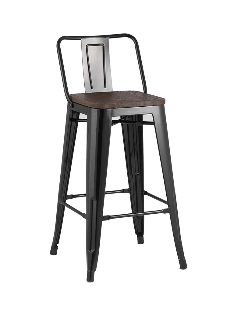 Полубарный стул Stool Group Tolix Wood дерево