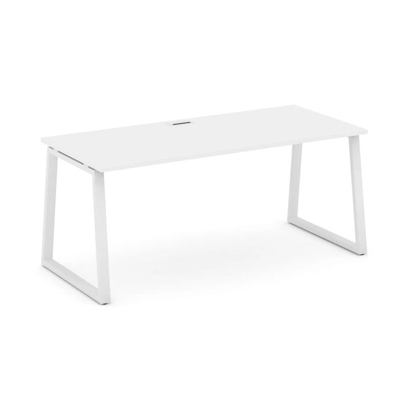 Стол руководителя на металлокаркасе (АО-60x30 белый) Style Project Direct SN-6T1.SR-013.M