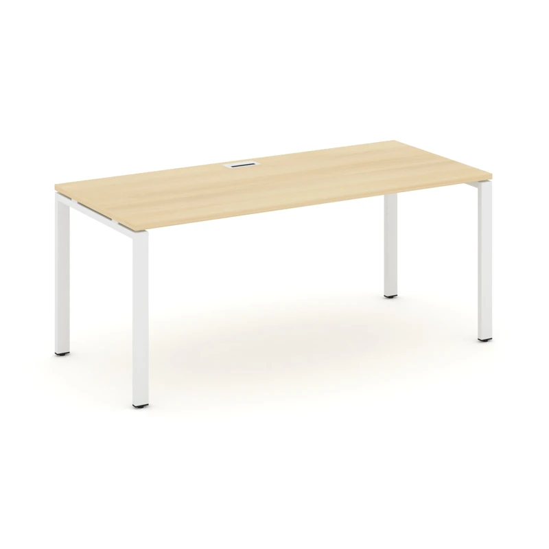 Стол руководителя на металлокаркасе (П-60x30 белый) Style Project Direct SN-6P.SR-016.M