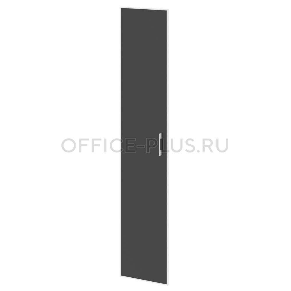 Дверь для шкафа стеклянная Yalta в раме, стекло-лакобель, LT.S1R (L) White/Black