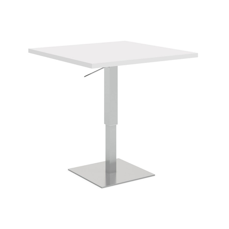 Стол рабочий регулируемый по высоте Fermo Wood SIT-TO-STAND 75*75 БЕЛЫЙ 301_201
