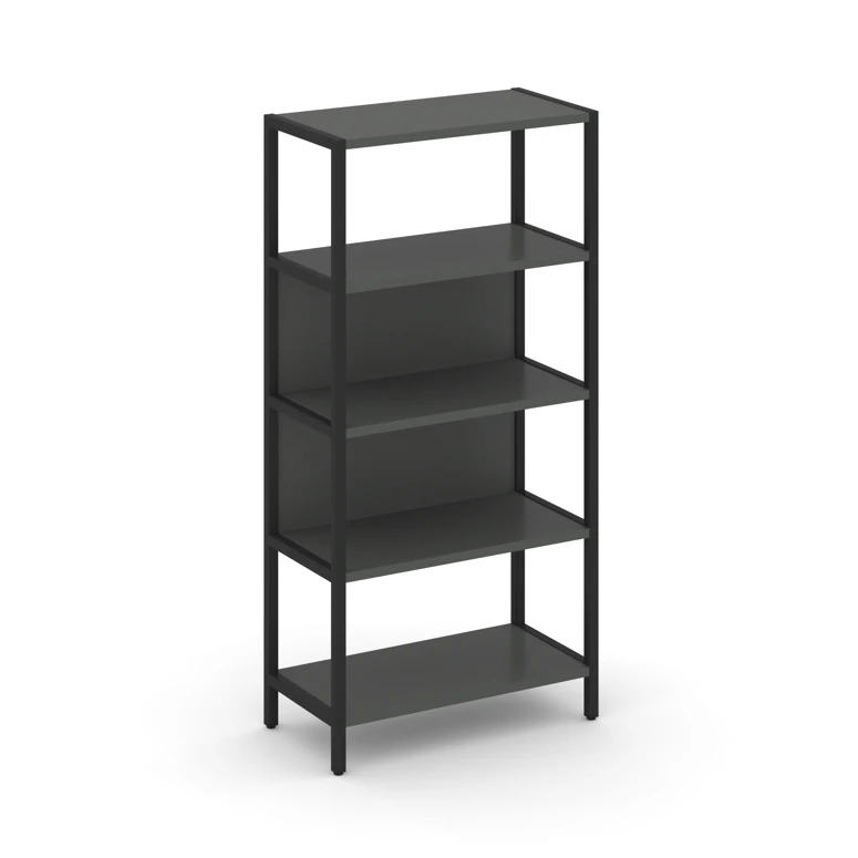 Односекционный стеллаж четырехярусный SHELF SYSTEM (металл черный) SN.STM-411