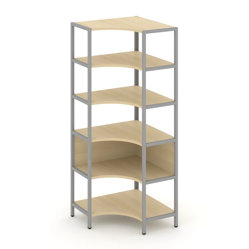 Односекционный угловой стеллаж пятиярусный Shelf System (металл серый) SN.STMU-511