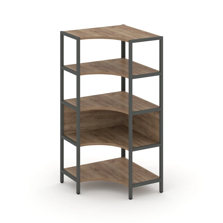 Односекционный угловой стеллаж четырехярусный SHELF SYSTEM (металл антрацит) SN.STMU-411
