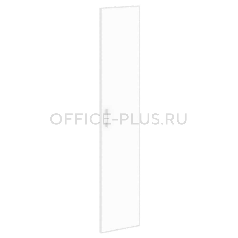 Дверь для шкафа стеклянная Yalta в раме, стекло-лакобель, LT.S1R (R) White/Black